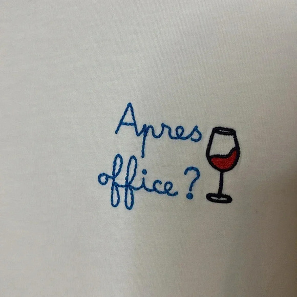 EUC MC2 SAINT BARTH T-shirt in white embroidered apres office women’s size M - Picture 4 of 9